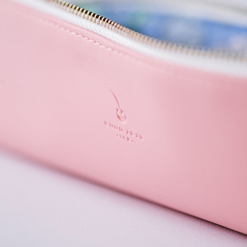 Luxe Slim Pencil Pouch | Rose Pink