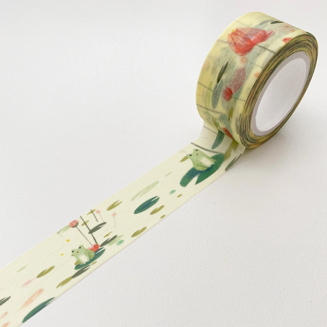 Frogs with Lotus Washi Tape