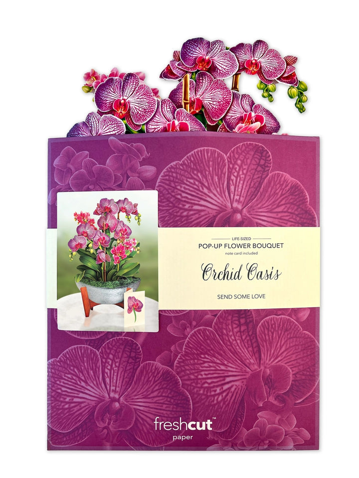 Orchid Oasis Large Pop-Up Card