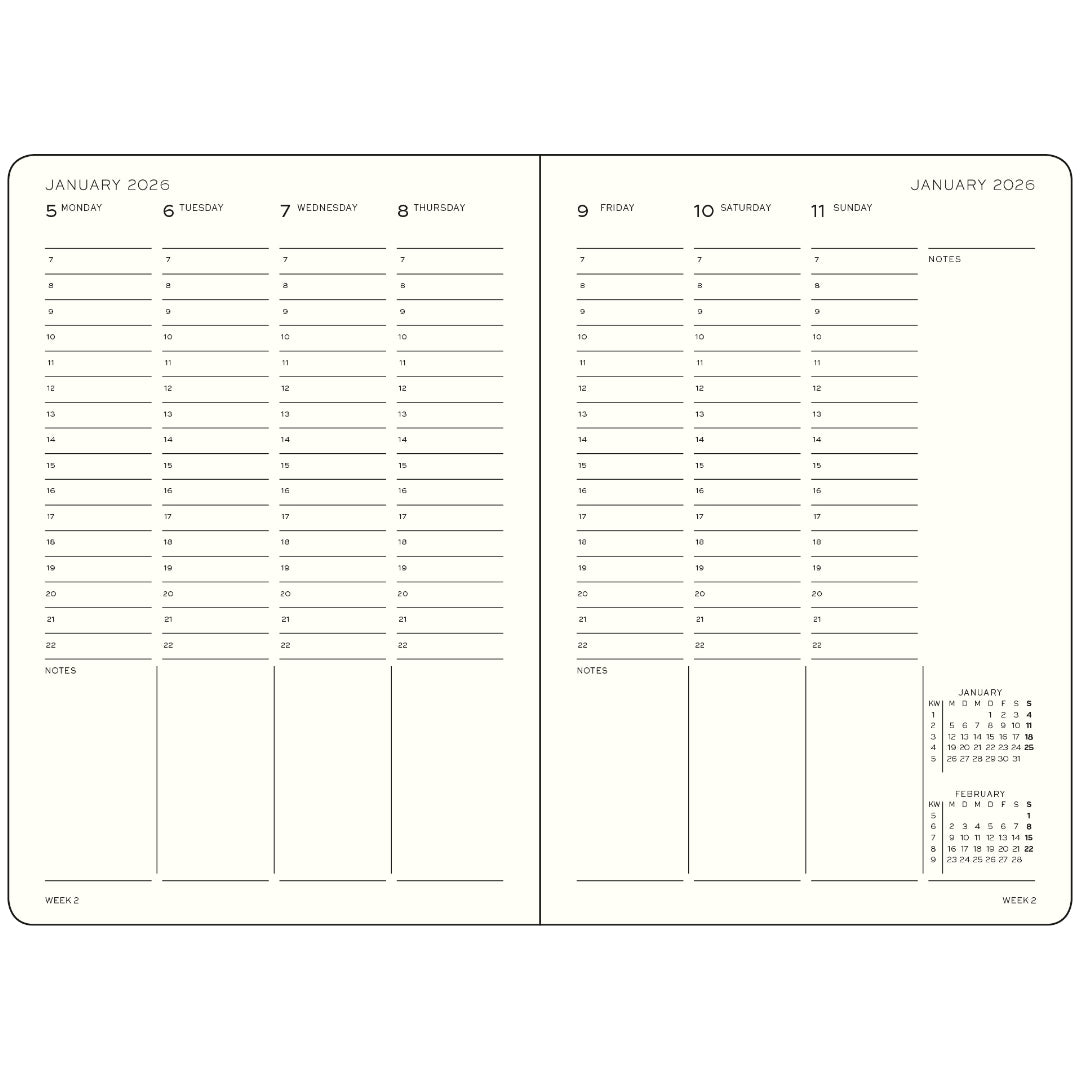 2025-2026 Academic Weekly Planner | 18 Months | Ink Blue