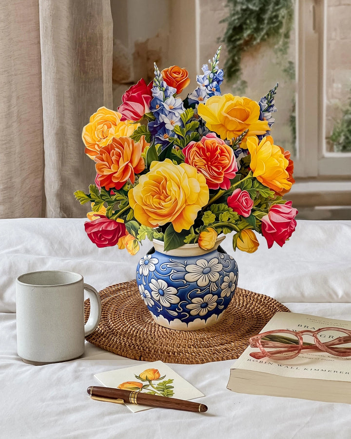 Sorbet Roses Large Pop-Up Card
