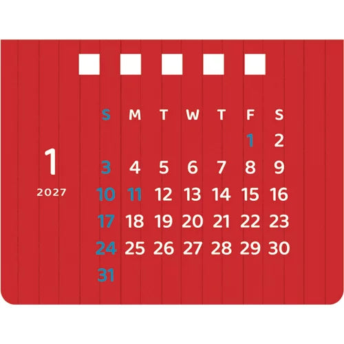 2027 Mini Desk Calendar | Donut Shop