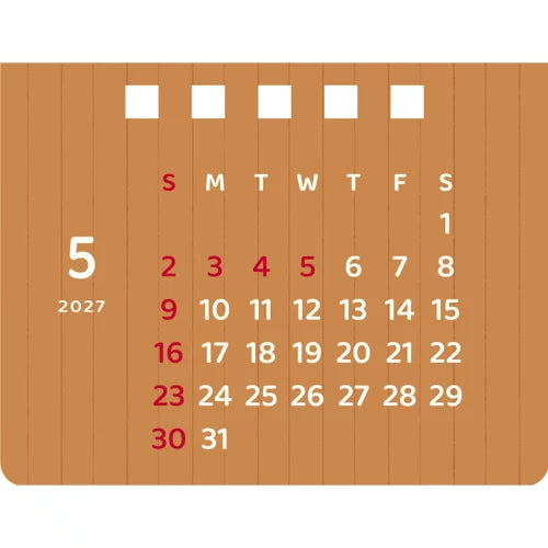 2027 Mini Desk Calendar | Donut Shop