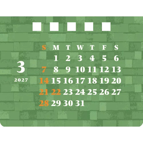 2027 Mini Desk Calendar | Cozy Flower Home