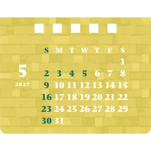 2027 Mini Desk Calendar | Cozy Flower Home