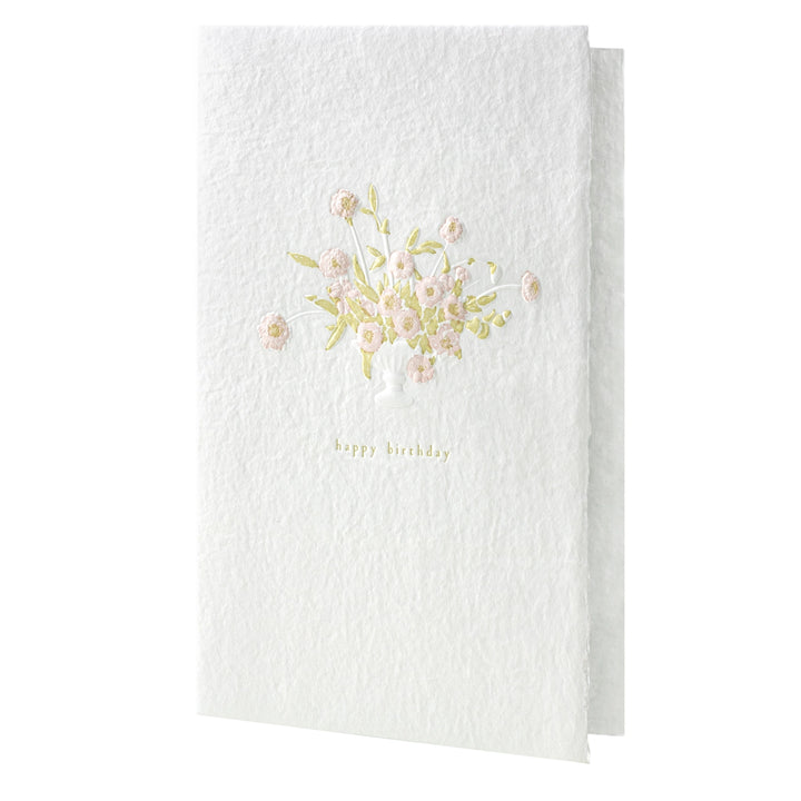 Birthday Bouquet Sculpture Letterpress Card