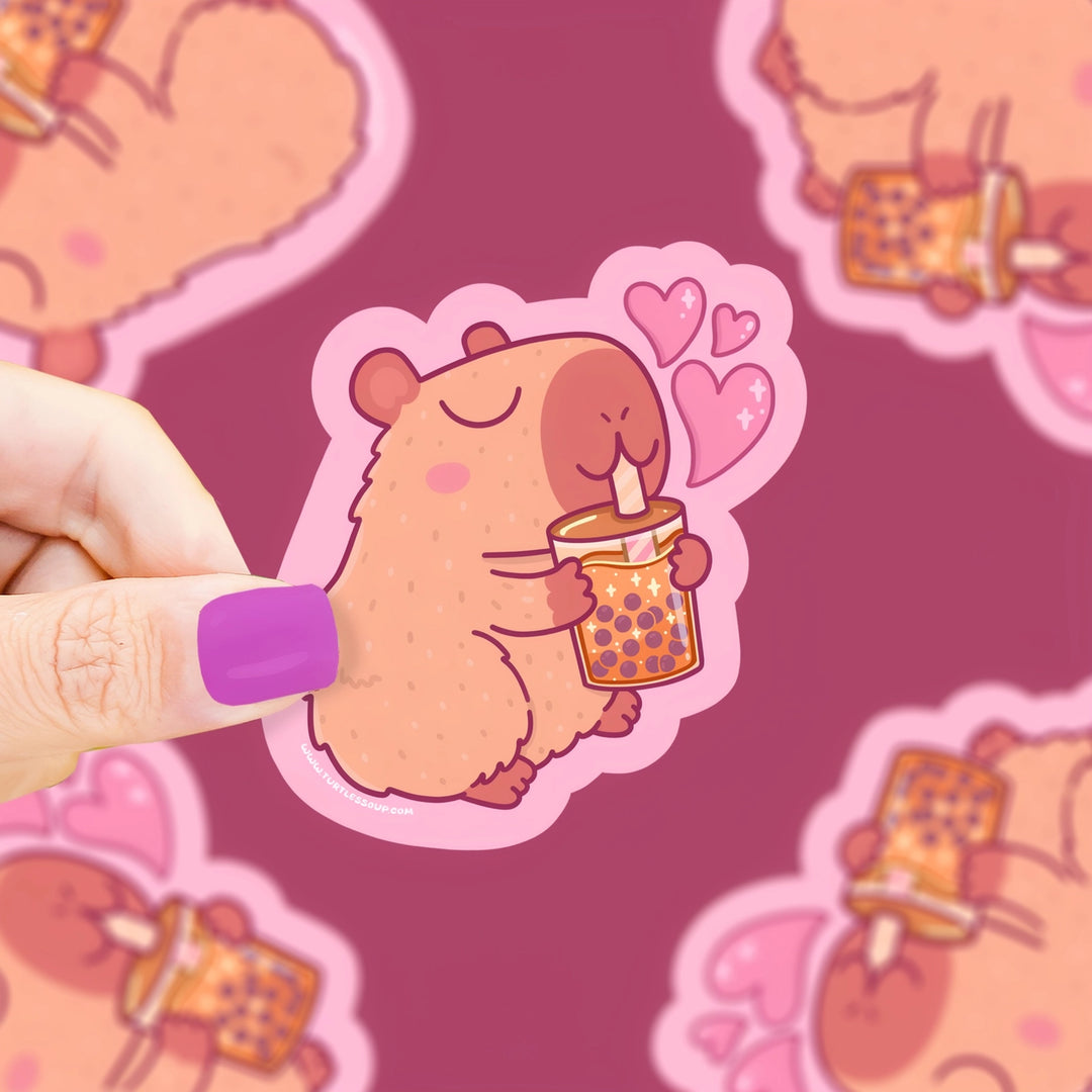 Capybara Boba | Vinyl Sticker