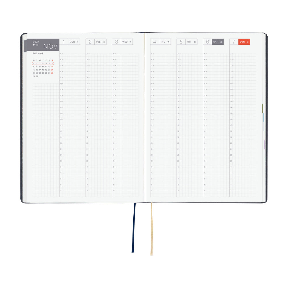Hobonichi Techo 2026 A5 HON Planner | Slash Navy | English