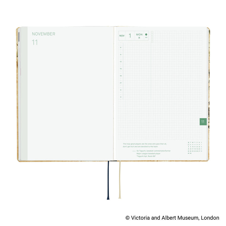Hobonichi Techo 2026 A5 HON Planner | V&A Series: Vine | English