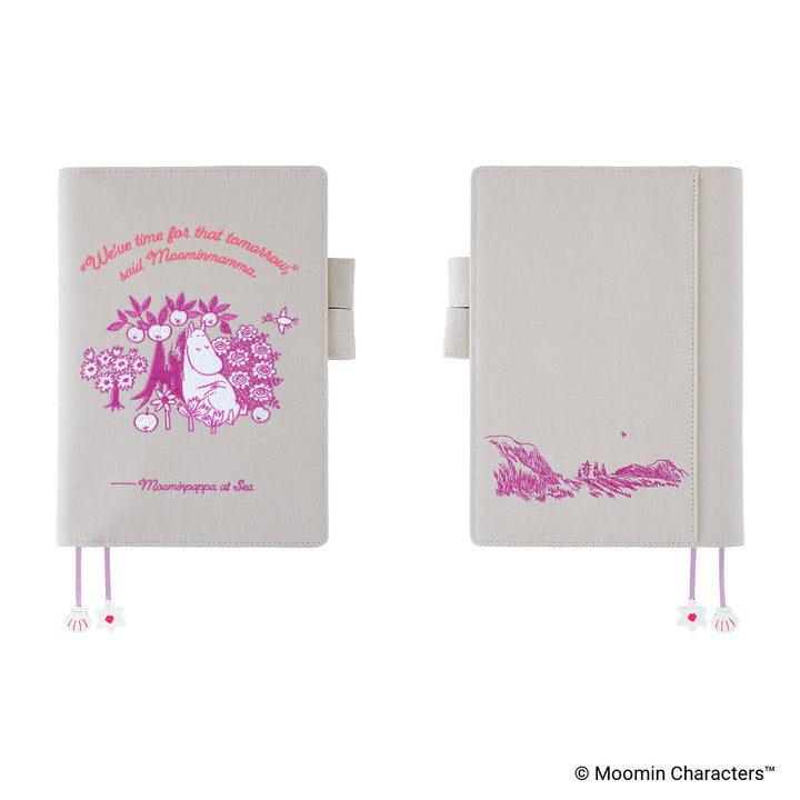 Hobonichi Techo A5 Cousin Cover | Moomin: My Yard (Pink Gray)