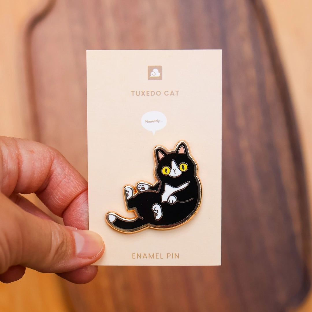 Tuxedo Cat Enamel Pin