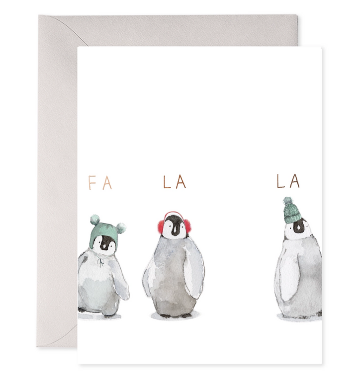Cozy Penguins | 6 Holiday Card Set
