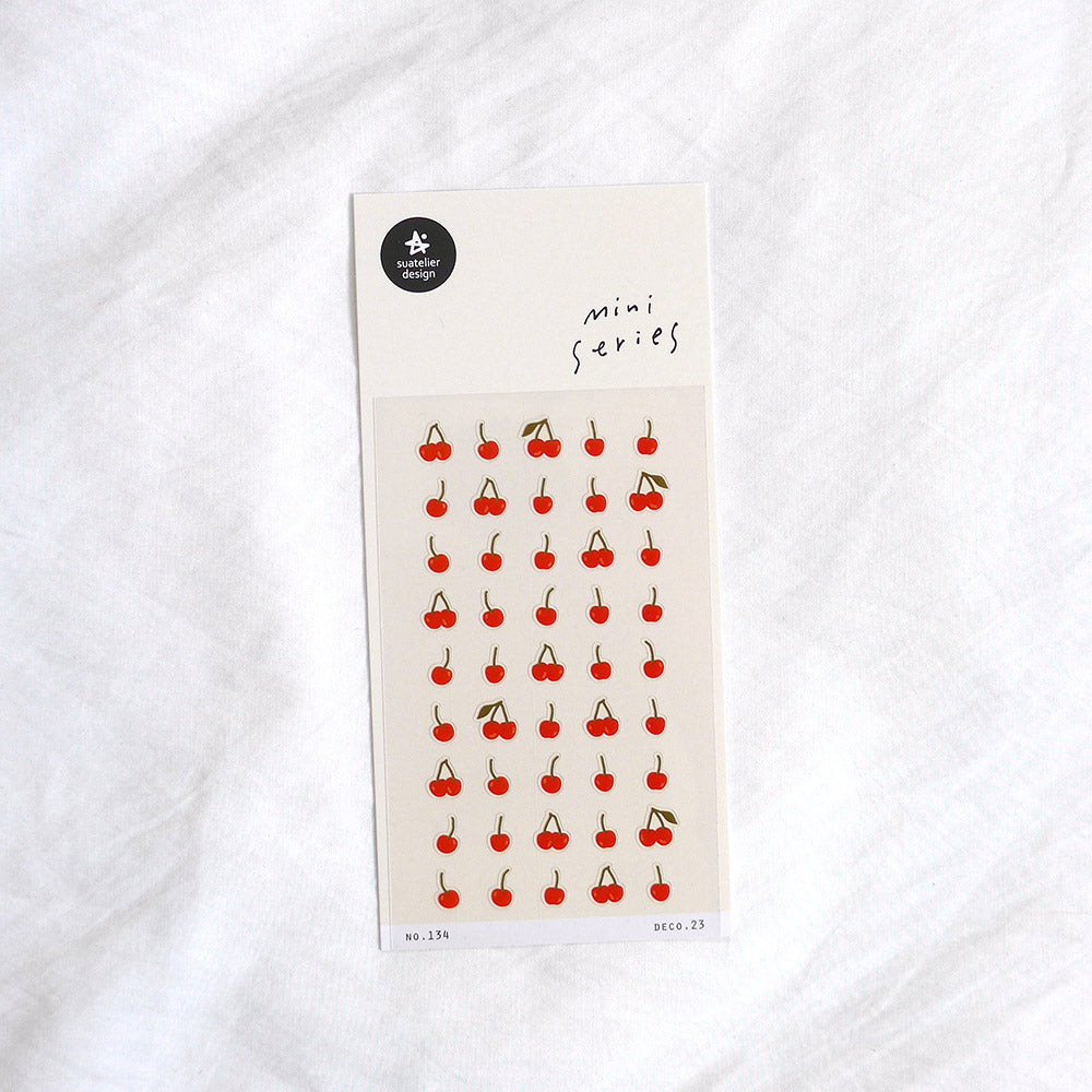Suatelier Mini Cherry Stickers Set