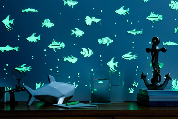 Tropical Fish Glow in the Dark Stickers