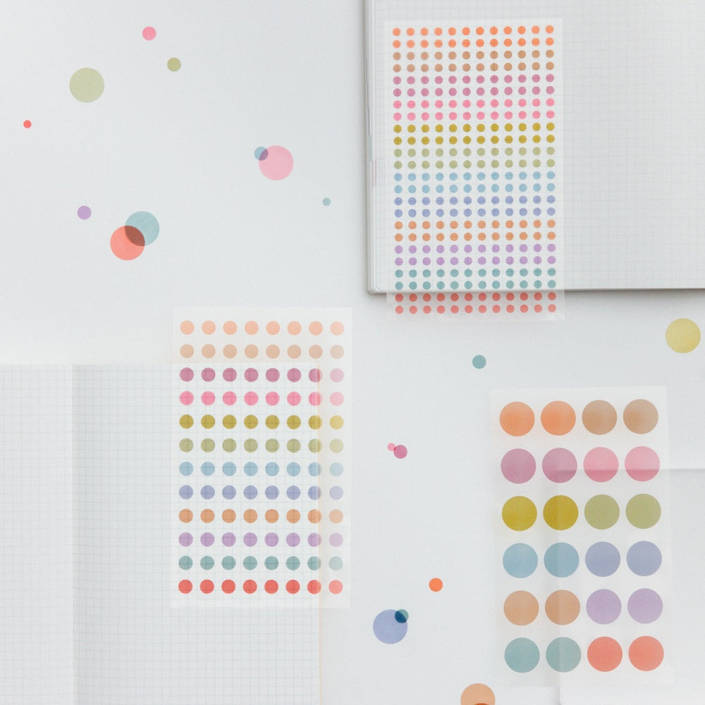 TSUKI no IRO: Transparent Dot Stickers (15mm)