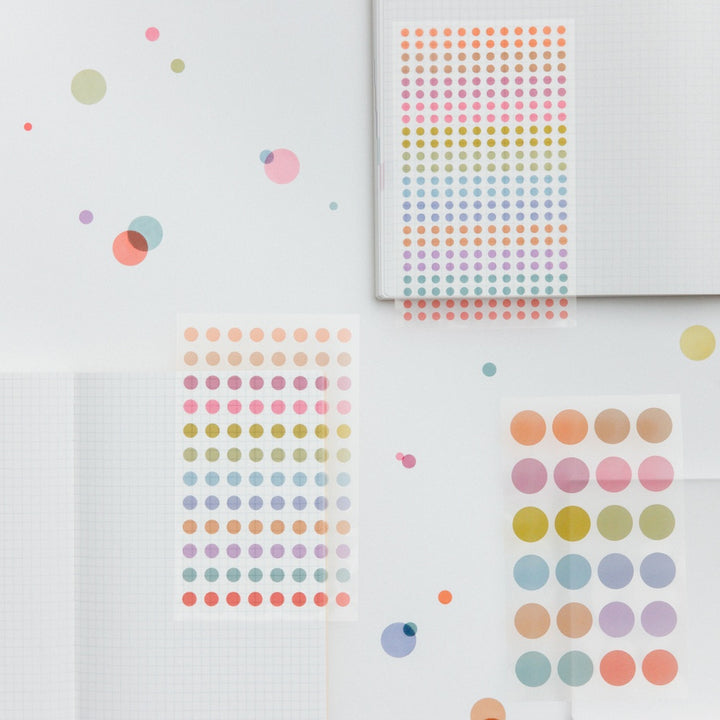 TSUKI no IRO: Transparent Dot Stickers (15mm)