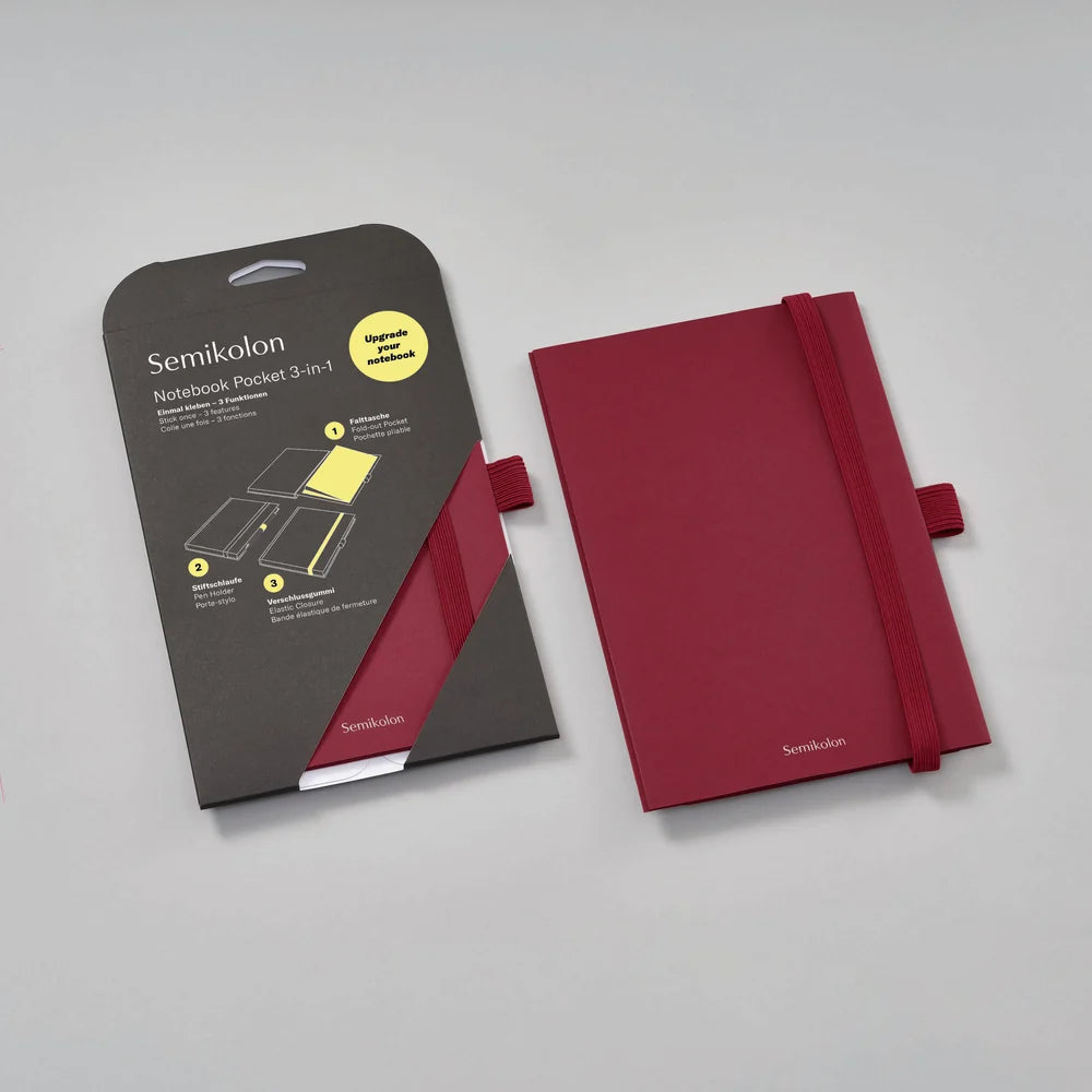 Semikolon Patch Pocket for A5 Notebook | Burgundy