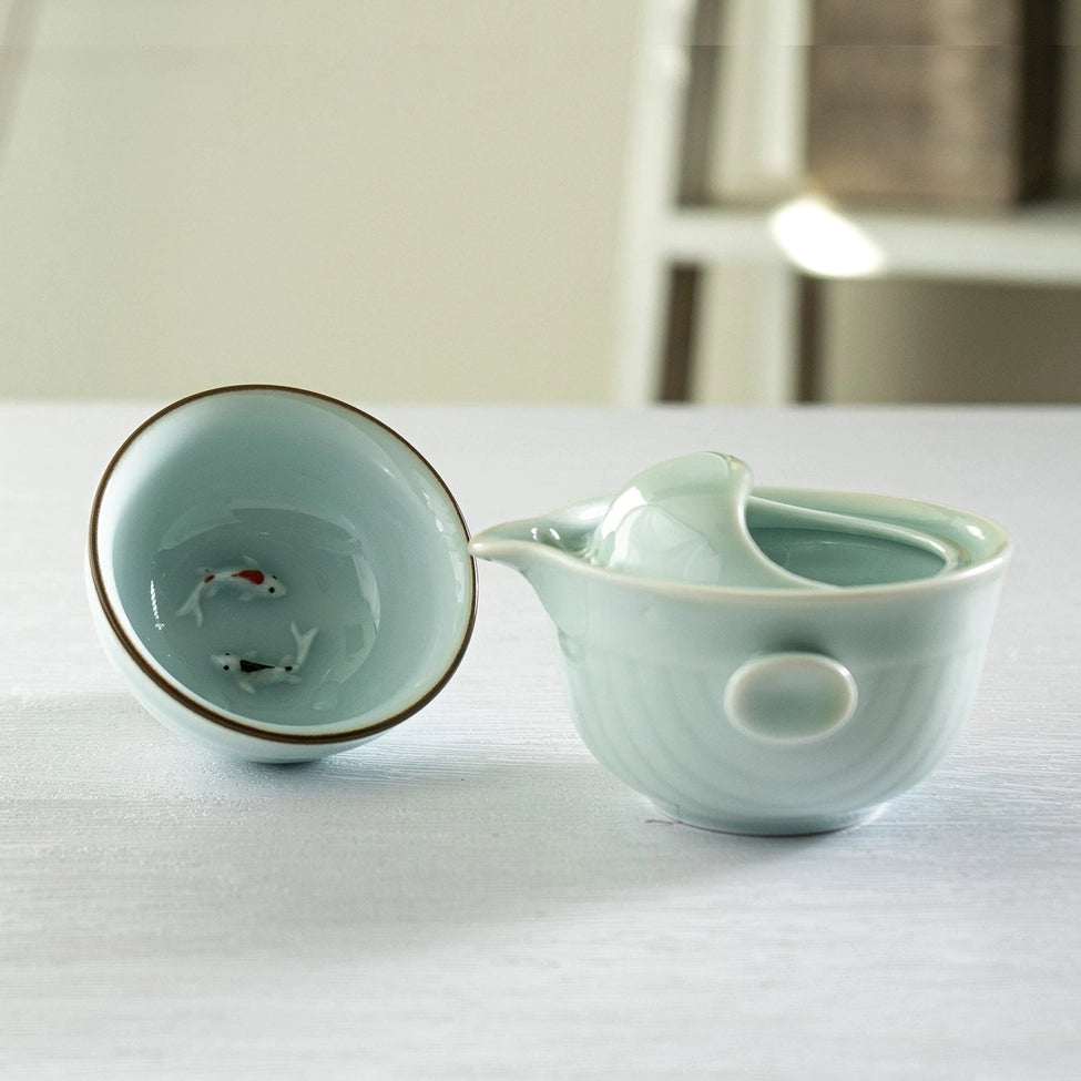 Koi Fish Creative Kung Fu Tea Pot Set