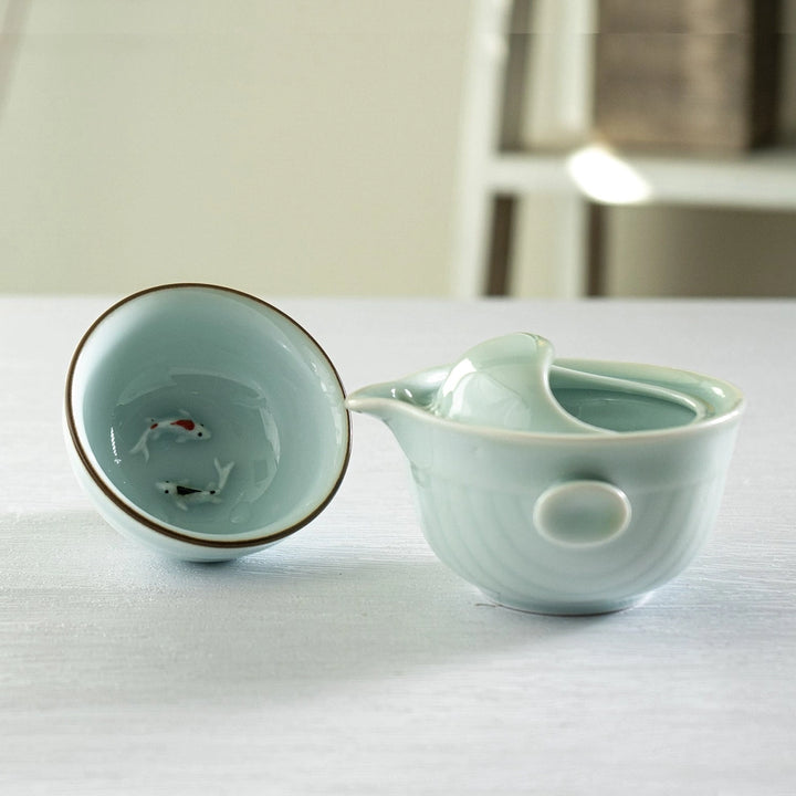 Koi Fish Creative Kung Fu Tea Pot Set