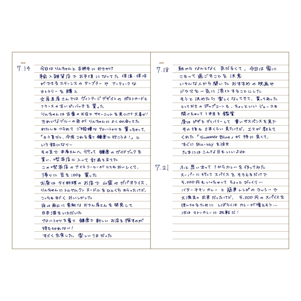 Simple Blue Easy Journal