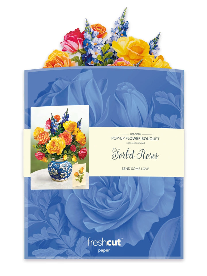 Sorbet Roses Large Pop-Up Card