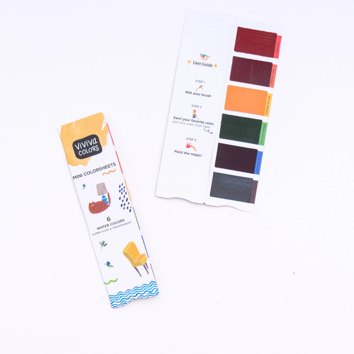 Viviva Mini Colorsheet | 6 Watercolors