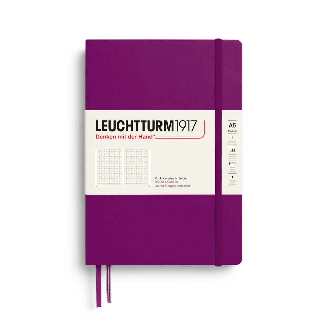 Leuchtturm1917 Hardcover Dot Grid A5 Notebook | Burgundy