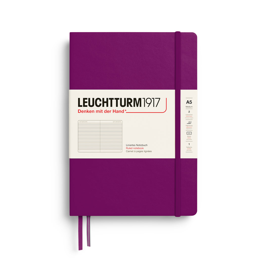 Leuchtturm1917 Hardcover Lined A5 Notebook | Burgundy