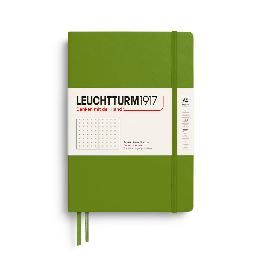 Leuchtturm1917 Hardcover Dot Grid A5 Notebook | Moss
