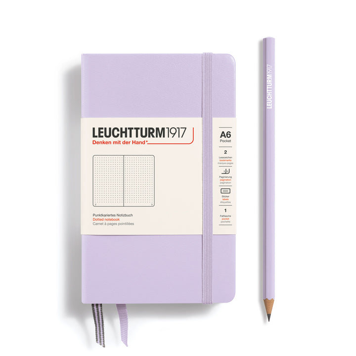 Hardcover A6 Dot Grid Pocket Notebook | Lilac