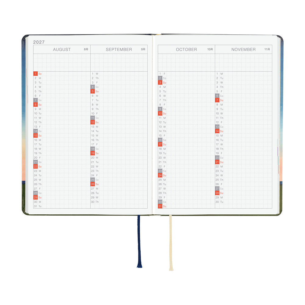 Hobonichi Techo 2027 A6 HON Planner | Hiroko Kubota: String Telephone Until the Moon is Full | English