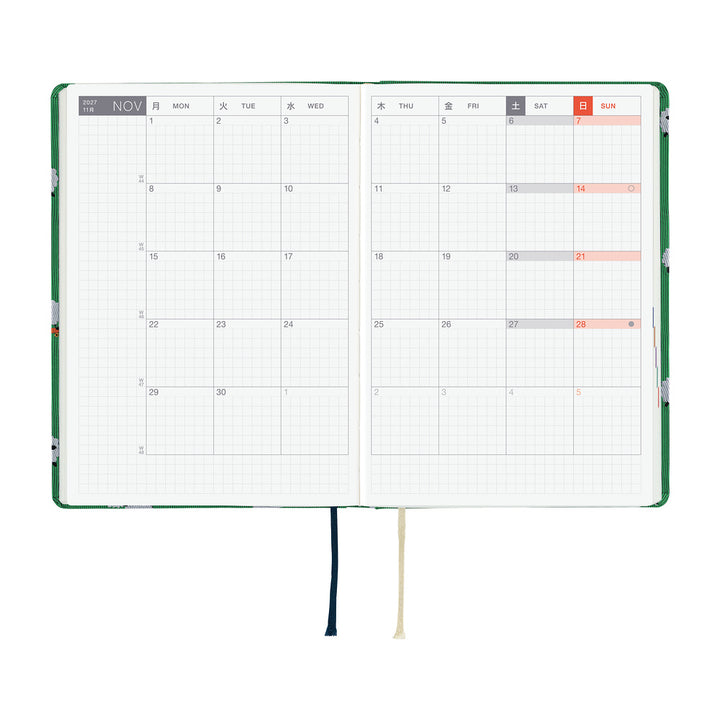 Hobonichi Techo 2027 A6 HON Planner | Bow & Tie: Sheep Sheep Sheep | English