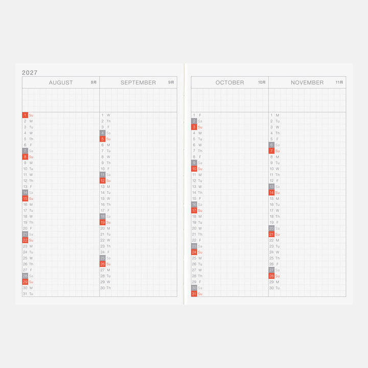 Hobonichi Techo 2027 A6 Original Planner | Book Only | English