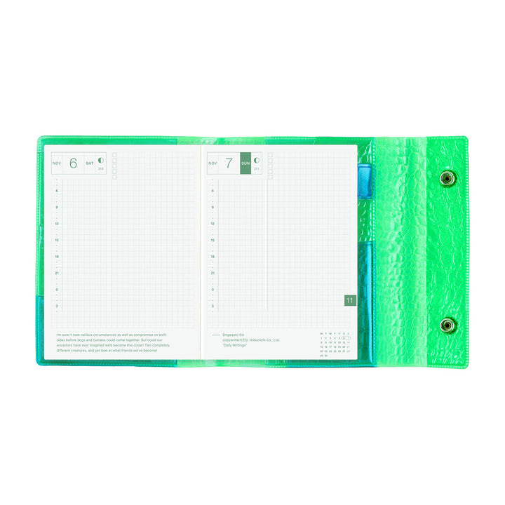 Hobonichi Techo A6 Original Cover | beautiful people: Nothing to Hide (Green)