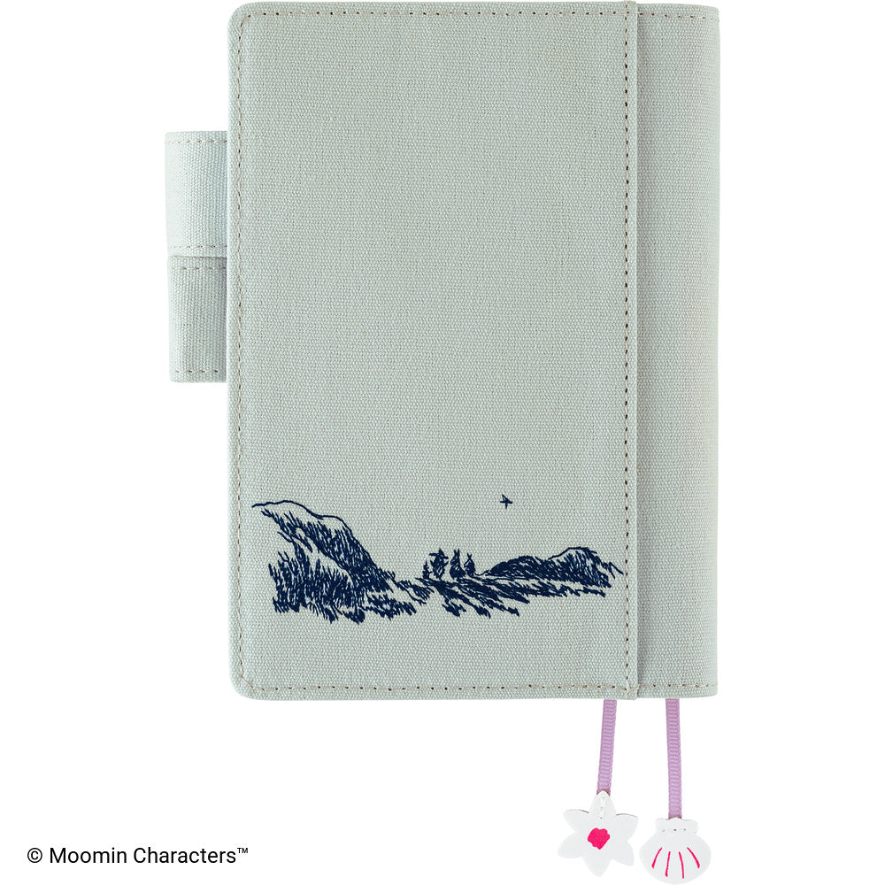 Hobonichi Techo A6 Original Cover | Moomin: My Yard (Pale Mint)