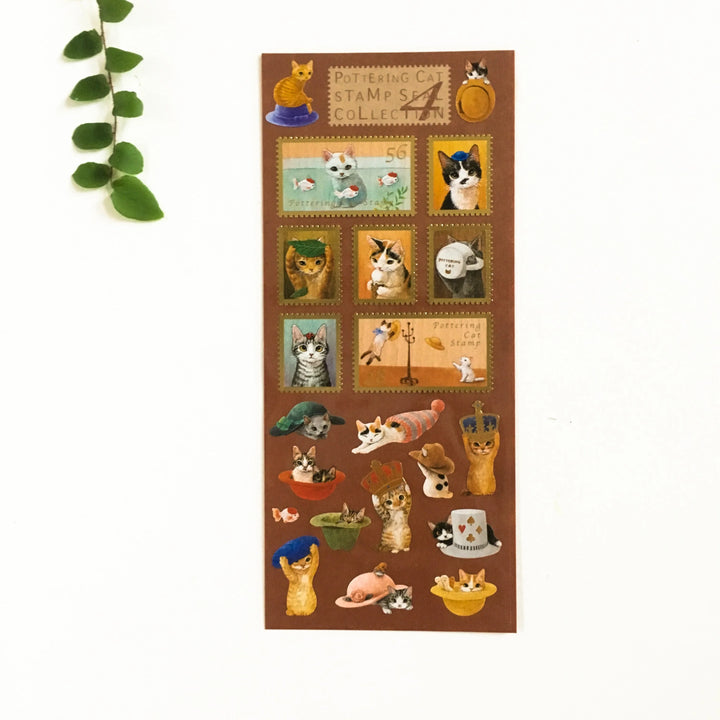 Cat Stamp Sticker Set 4