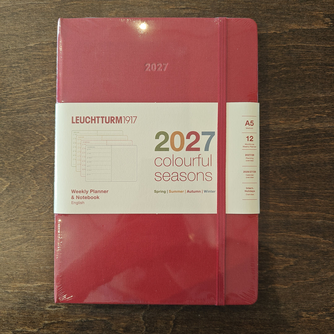 Autumn Red 2027 Weekly Planner and Notebook | Colourful Seasons Series
