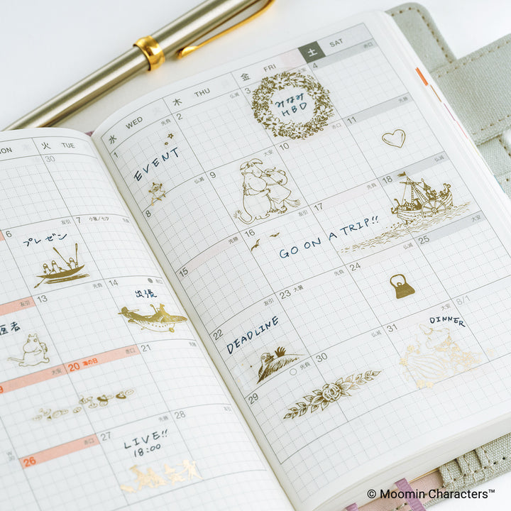 Moomin: Adventure Log Foil-Stamped Clear Stickers