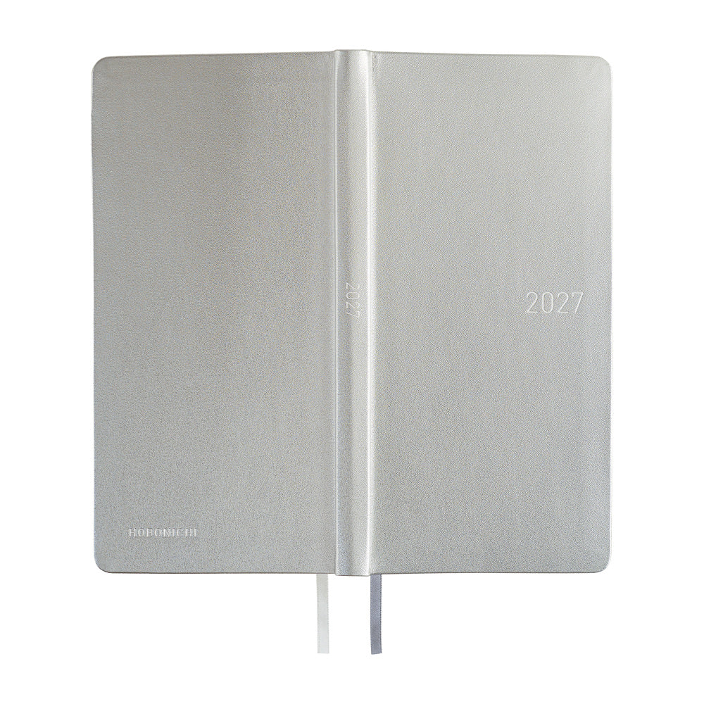 Hobonichi Techo 2027 Weeks Planner | Leather: Noble Silver | English