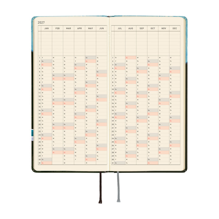 Hobonichi Techo 2027 Weeks Planner | Hiroko Kubota: Meteor Shower in the Light Blue Forest | English