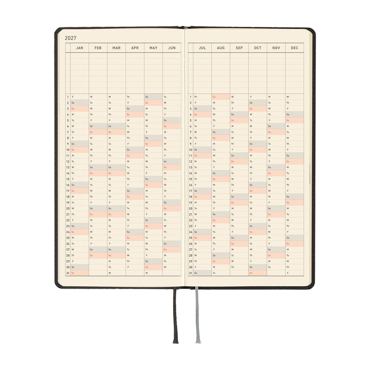 Hobonichi Techo 2027 Weeks Planner | Paper Series: Black Argyle | English