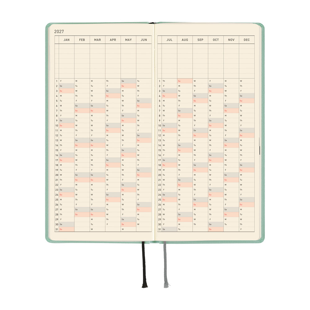 Hobonichi Techo 2027 Weeks Planner | Paper Series: Frosty Jade | English