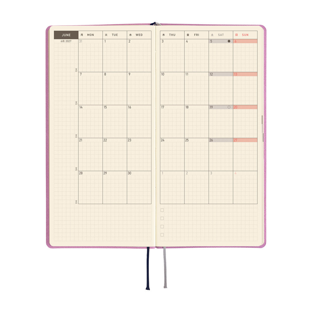 Hobonichi Techo 2027 Weeks Planner | Smooth: Lavender Milk | English