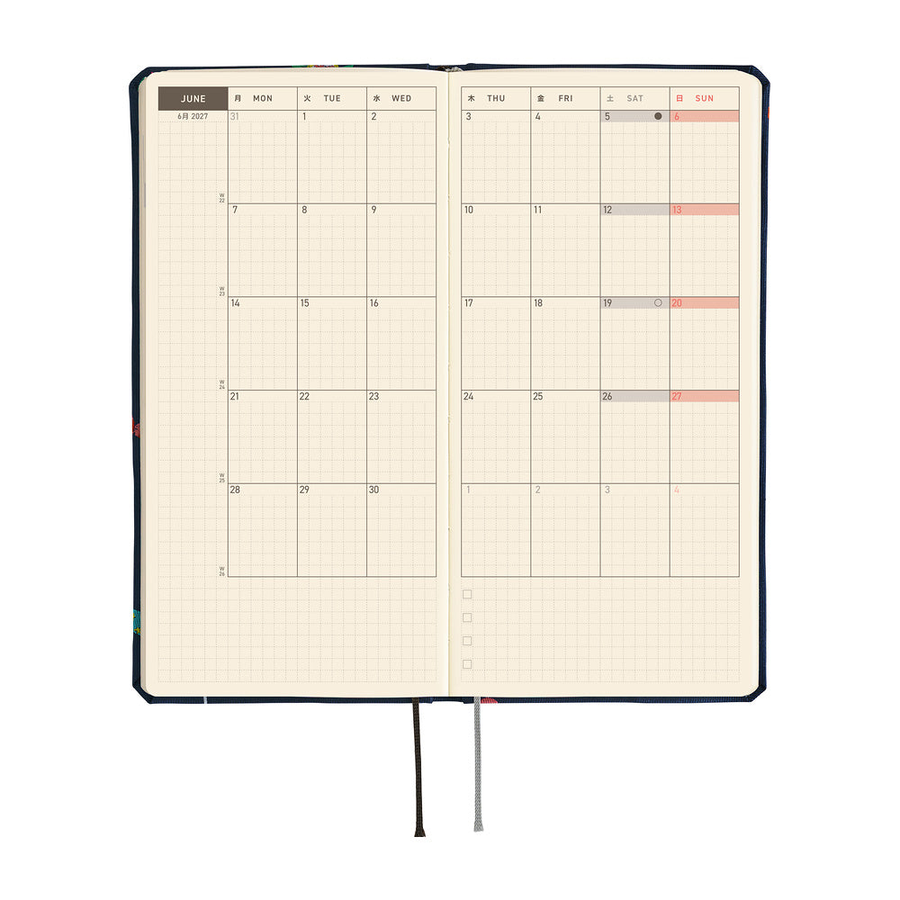 Hobonichi Techo 2027 Weeks Planner | Bow & Tie: Candy Dream | English