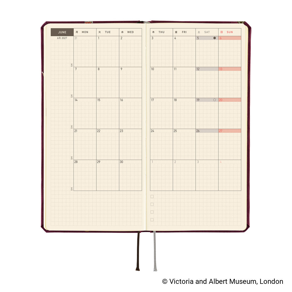 Hobonichi Techo 2027 Weeks Planner | V&A Series: Welcome to the V&A | English