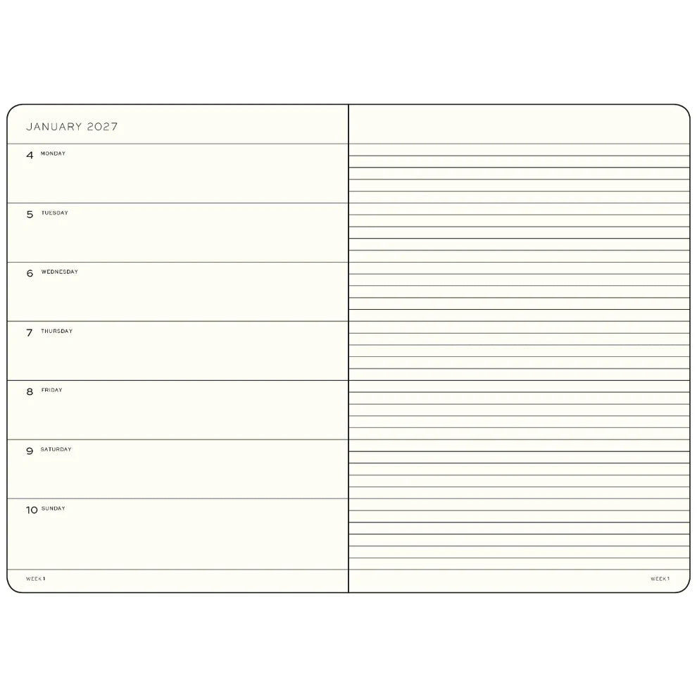 2027 Weekly Planner and Notebook | Forest Green