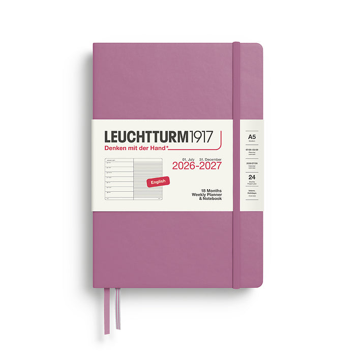 2026-2027 Weekly Planner and Notebook | 18 Months | Dusty Rose