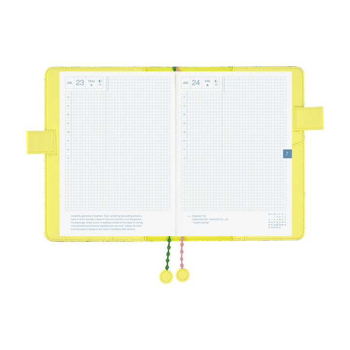 Hobonichi Techo A5 Cousin Cover with Planner | minä perhonen: skyful (Yellow) | Japanese April Start