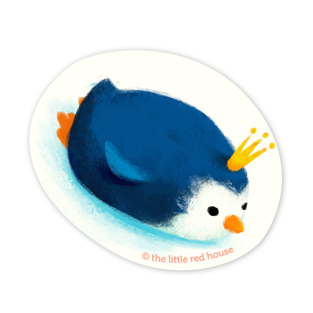 Penguin King Vinyl Sticker *