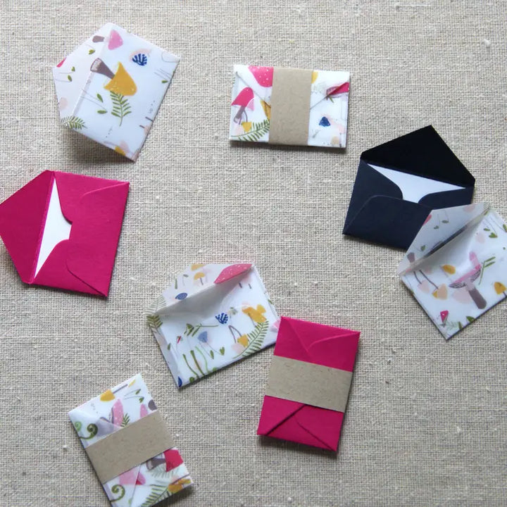 Mushroom Forest | Tiny Notes with Envelopes | Set of 12
